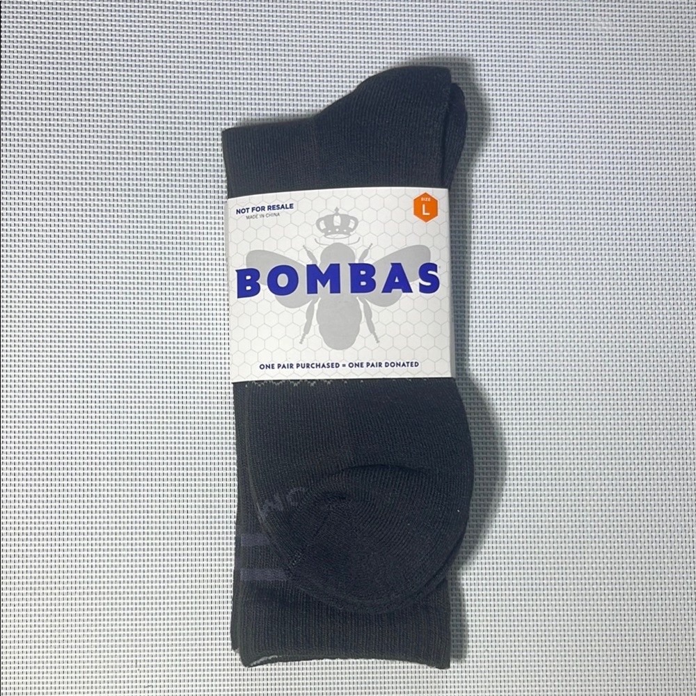 Bombas Black Casual Crew Socks (4 PAIRS)